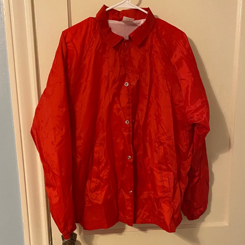 Augusta Sportswear Red Snap-Front Windbreaker